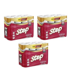 2 Katlı (Ev Tipi) Tuvalet Kağıdı 32'li (3 Paket) - Only Step