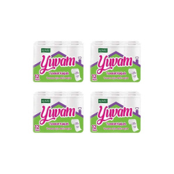 2 Katlı (Ev Tipi) Tuvalet Kağıdı 12'li (4 Paket) - Komili Yuvam