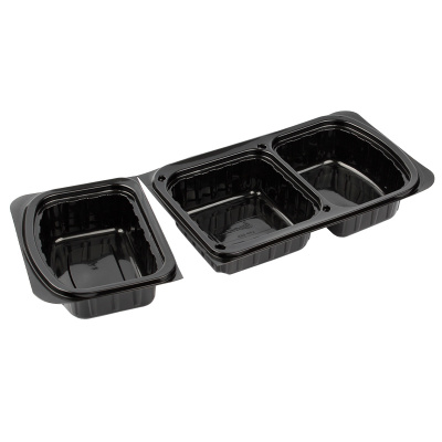 3 Bölmeli Mikrodalga Yemek Kabı (Tavuk Dünyası Ambalajı) - 1