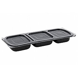 3 Bölmeli Mikrodalga Yemek Kabı (Tavuk Dünyası Ambalajı) - Limera
