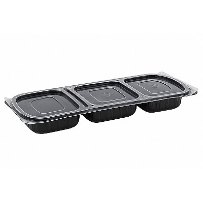 3 Bölmeli Mikrodalga Yemek Kabı (Tavuk Dünyası Ambalajı) - 1