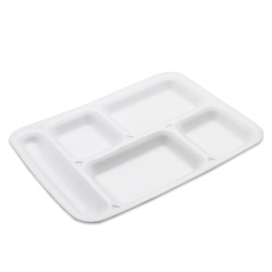 5 Bölmeli Tabldot Köpük Yemek Servis Tabak (Mod27) - Erze