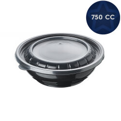 750 cc Yuvarlak Sıcak Yemek ve Salata Seti - Policap-starcup