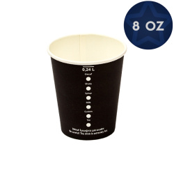 8 Oz Siyah Karton Bardak - Özalp Ambalaj