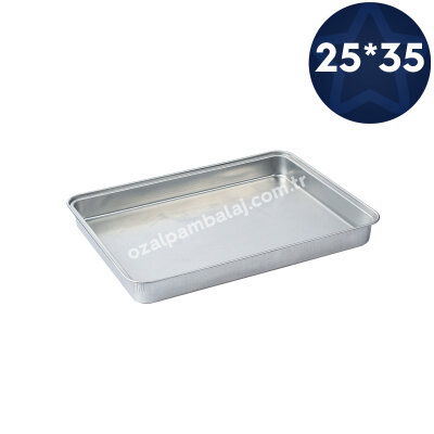 Alüminyum (Kullan At) Kalın Tepsi 250x350x35 mm - 1