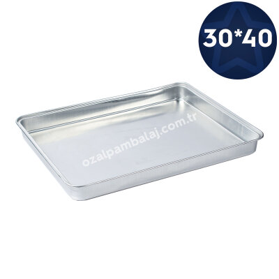 Alüminyum (Kullan At) Kalın Tepsi 300x400x35 mm - 1
