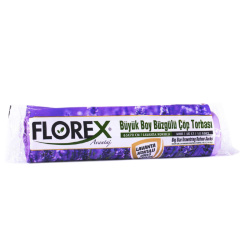 Büzgülü Çöp Torbası Büyük Boy - Lavanta Kokulu - Florex