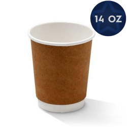 Double Wall (Çift Katlı) Kraft Karton Bardak 14 oz - Özalp Ambalaj