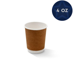 Double Wall (Çift Katlı) Kraft Karton Bardak 4 oz - Özalp Ambalaj