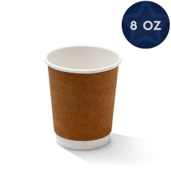 Double Wall (Çift Katlı) Kraft Karton Bardak 8 oz - Özalp Ambalaj