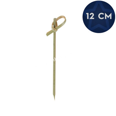 Düğümlü Bambu Kokteyl Kürdan 12 cm - 1