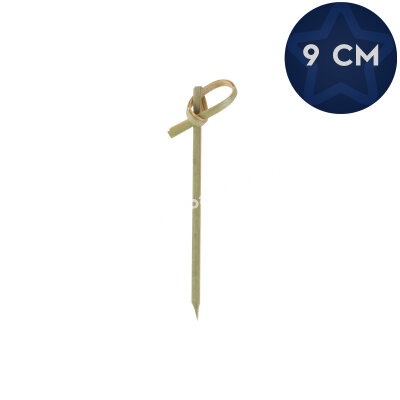 Düğümlü Bambu Kokteyl Kürdan 9 cm - 1