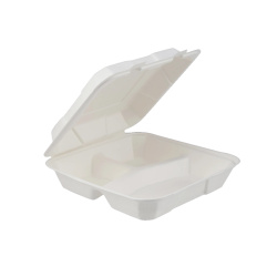 Ekolojik 3 Bölmeli Kapaklı Karton Paket Servis Kap - Özalp Ambalaj