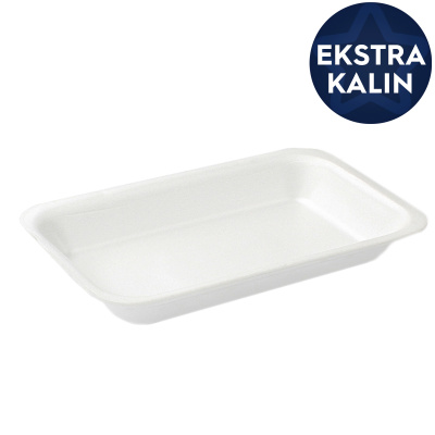 Ekstra Kalın Köpük Tabak 2000 gr Beyaz (Mod-16A) - 1