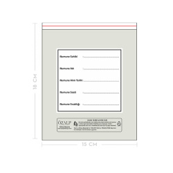 Gıda Yemek Numune Analiz Poşeti Kilitli 15x18 cm (400 ml) - Özalp Ambalaj