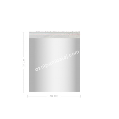 Hediye Poşeti Bantlı Metalize Torba Gümüş 30x45 cm - 1