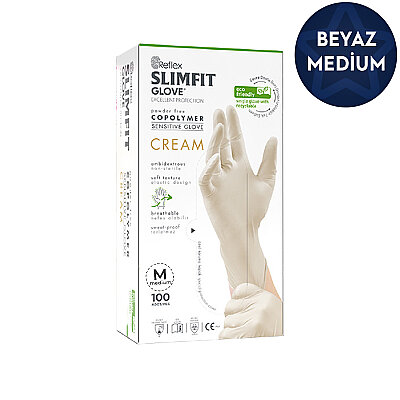 Hibrit Pudrasız Krem Eldiven Medıum (Orta) - 1