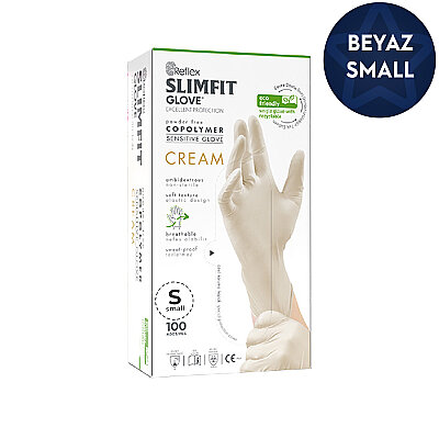 Hibrit Pudrasız Krem Eldiven Small (Küçük) - 1