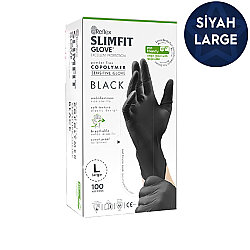 Hibrit Pudrasız Siyah Eldiven Large (Büyük) - Reflex Slimfit