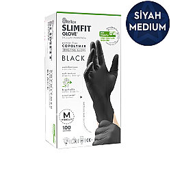 Hibrit Pudrasız Siyah Eldiven Medıum (Orta) - Reflex Slimfit