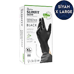 Hibrit Pudrasız Siyah Eldiven X Large (Ekstra Büyük) - Reflex Slimfit