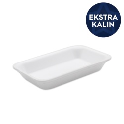 Kalın Köpük Tabak 1000 gr Derin Beyaz (Mod-7) - Erze