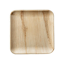 Kare 17,5x17,5 cm Kullan At Tahta Palmiye Yaprağı Tabak - Özalp Ambalaj