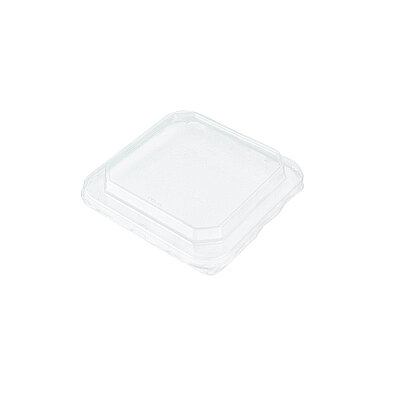 300 ml Kare (Petra) Kraft Karton Kase Uyumlu Pet Kapak - 1