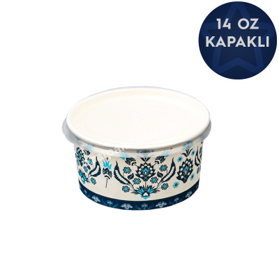 Karton Çorba ve Gıda Kasesi (Kapaklı) Set 14 oz - 1