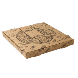 Kraft Büyük Boy Pizza Kutusu 33x33x4 cm - Özalp Ambalaj