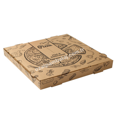 Kraft Büyük Boy Pizza Kutusu 33x33x4 cm - 1