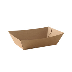 Kraft Karton Kayık Tabak (Karton Tava) 9x14x5 cm - 1