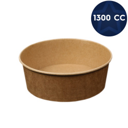 Kraft Karton Makarna ve Salata Kasesi 1300 cc - Özalp Ambalaj