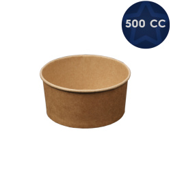 Kraft Karton Makarna ve Salata Kasesi 500 cc - Özalp Ambalaj