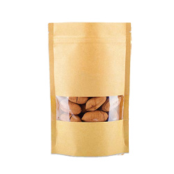 Kraft Pencereli Doypack Kilitli Torba 16x27cm (500gr) - Özalp Ambalaj