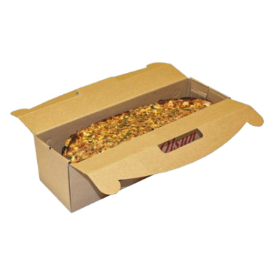 Kraft Saplı (Kulplu) Lahmacun Kutusu 40x12x10 cm - 2