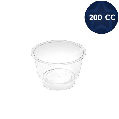 Kristal Plastik Ayaklı Tatlı Kasesi 200 cc - 1