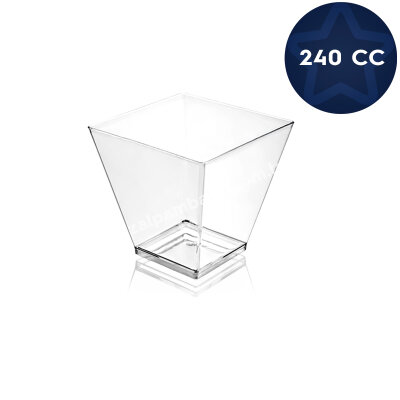 Kristal Plastik Prizma Kap 240 cc - 1