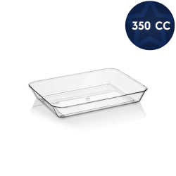 Kristal Plastik Tabak Orta Boy 350 cc - Mayer Plastik