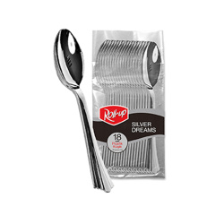 Metal Görünümlü Lüks Plastik Kaşık - Roll Up