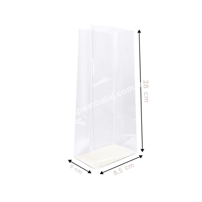 Opp Kare Tabanlı Oturan Torba 8,5x28+5cm Şeffaf - 1