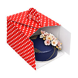 Pasta (Turta) Kutusu Kare Saplı (No:1) 21x21x13 cm - 2