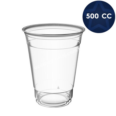 Pet Plastik Soğuk İçecek Bardak 500 cc (16 Oz) - 1