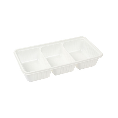 Plastik 3 Bölmeli Dondurma Kabı Seti (Kapaklı) 1000 gr - 2