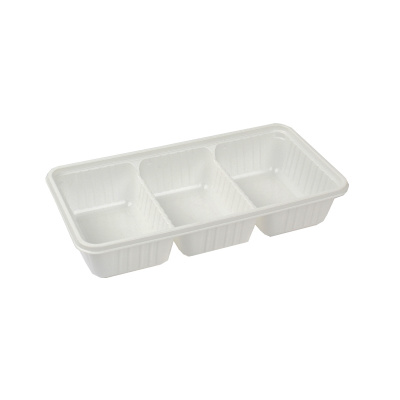 Plastik 3 Bölmeli Dondurma Kabı Seti (Kapaklı) 1000 gr - 2