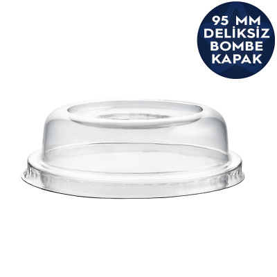 Plastik Bombe Kapak 95mm(200cc Ayaklı Kase ve Pet Bardak Uyumlu) - 1