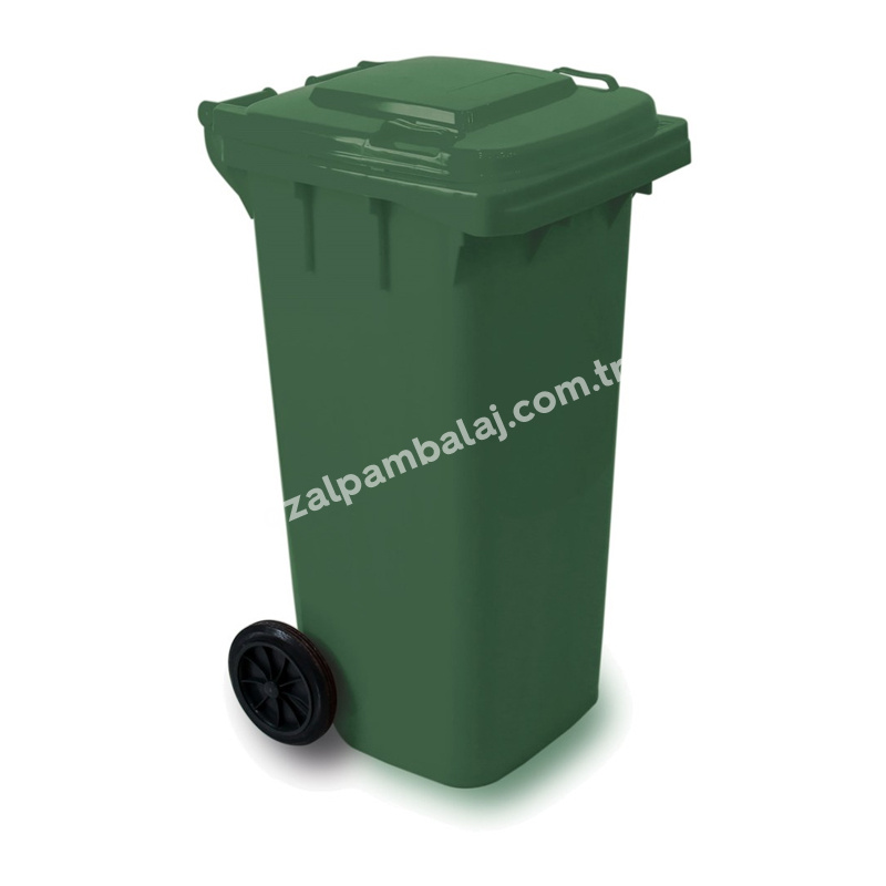 Plastik Çöp Konteyneri Yeşil 120 lt.