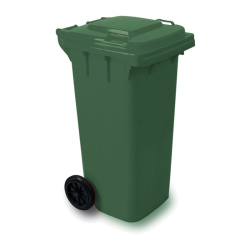 Plastik Çöp Konteyneri Yeşil 120 lt. - Ceymop