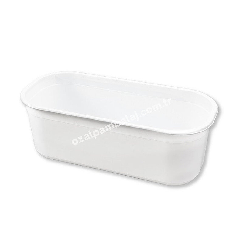 Plastik Dondurma Reyon Küveti Beyaz 5 lt.