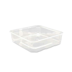 Plastik Kare Tatlı ve Gıda Kasesi 110x110 H:30 mm - Özge Plastik